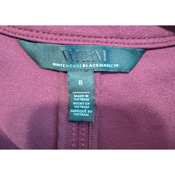 White House Black Market Stylist Jacket Port Luxe Stretch Military Blazer 8 EUC - Picture 5 of 5